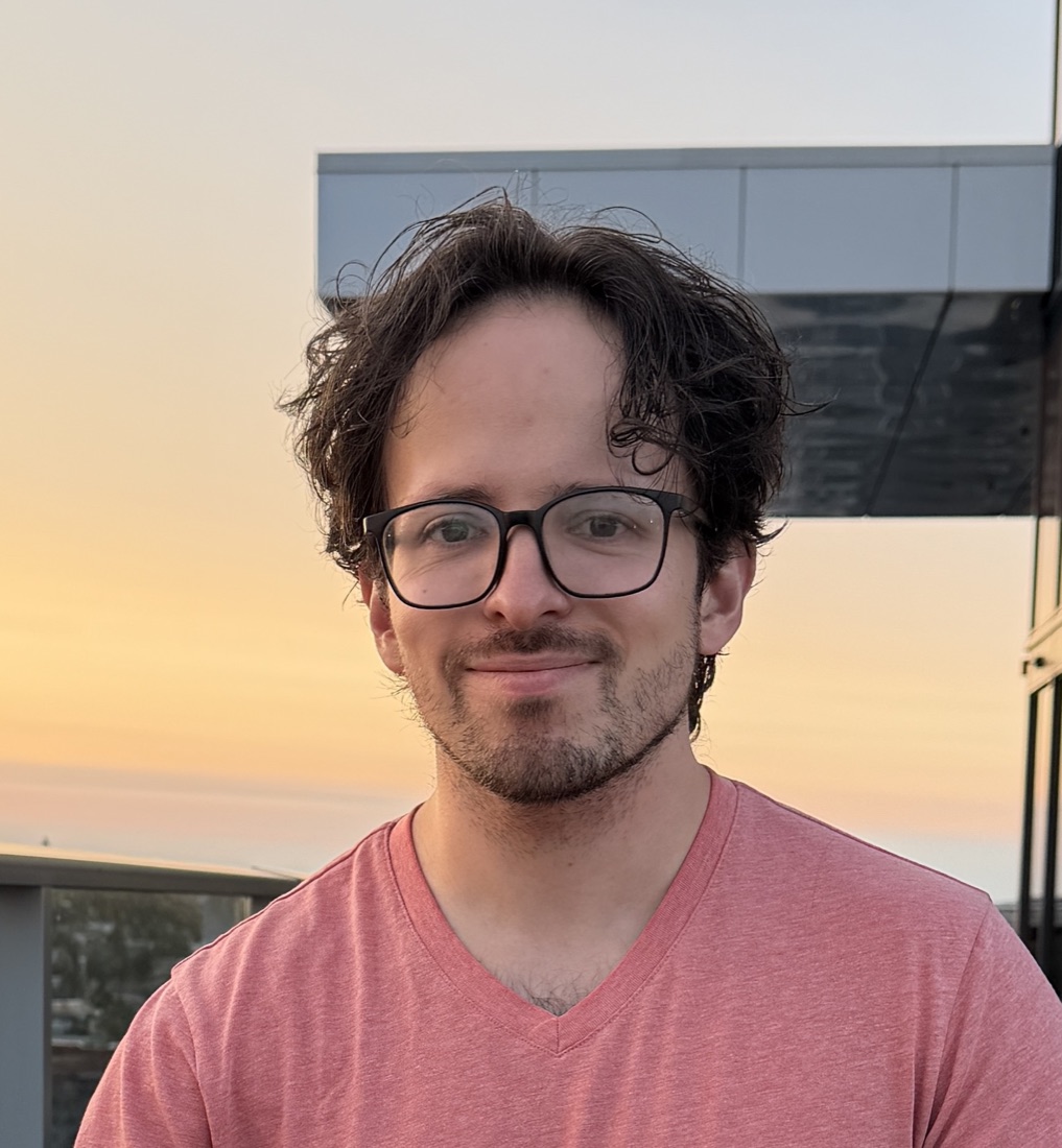 Matt Speck, photographed outdoors at sunset.